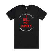 I Will Not Comply (Black) - AS Colour - Tall Tee