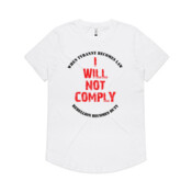 I Will Not Comply (White) -  AS Colour - Drop Tee