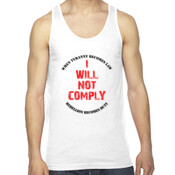 I Will Not Comply (White) - American Apparel Unisex Fine Jersey Tank