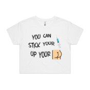 Stick Your Vaccine - AS Colour - Crop Tee