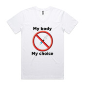 My Body My Choice - AS Colour - Tarmac V-Neck Tee