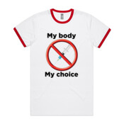 My Body My Choice -  AS Colour Men's Ringer Tee