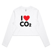 I Love CO2 - AS Colour - Crop Long Sleeve Tee