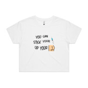 Stick Your Vaccine - AS Colour - Crop Tee